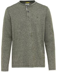Camel Active - Langarm Henleyshirt Aus Nachhaltigen Baumwollmix - Lyst