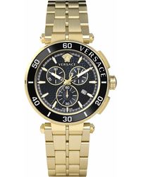 Versace - Uhr Greca Chrono - Lyst