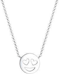 Elli Halskette smiley emoji - Mettallic