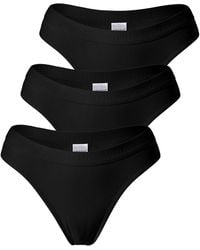 Yenita - Strings 3Er Set Damen Tanga Mit Elastischem Logobund - Lyst
