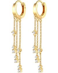 Elli Jewelry - Ohrringe Kristall Creolen - Lyst