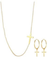 Elli Jewelry - Schmuckset Kreuz - Lyst