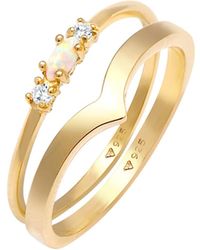 Elli Jewelry - Ring opal - Lyst