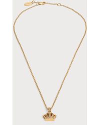 Juicy Couture - Kette Crystal Crown Pendant - Lyst