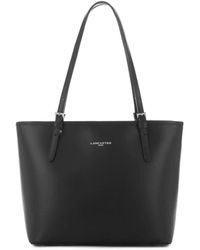 Lancaster - Shopper Lancaster Sac Cabas Paule Zippe M Smooth Noir - Lyst