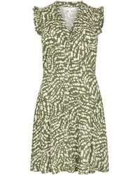 Apricot - Abstract Spot Ruffle Mini Dress - Lyst