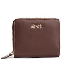 Tommy Hilfiger - Reißverschluss-Brieftasche Aus Leder - Lyst