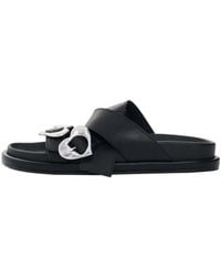 Desigual - Plateausandale Herz, Damen, Polyurethan, Schwarz - Lyst