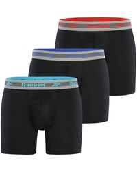 Reebok Pack Boxershorts HEMERY - Black Aqua/Red/Blue/Grey Waistbands - Größe - Mehrfarbig