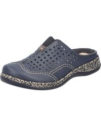 Rieker - Clog Schlupfschuh, Hausschuh, Sommerschuh mit Perforation - Lyst