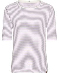 Camel Active - Gestreiftes Rundhals T-Shirt Aus Reiner Baumwolle - Lyst