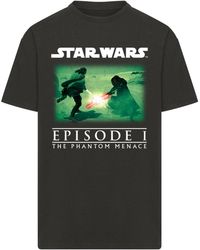 Merchcode - T-Shirt Star Wars Quaigon Vs Darth Maul - Lyst
