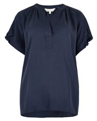 Apricot - Ruffle Sleeve Woven T-Shirt - Lyst