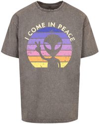 F4NT4STIC - T-Shirt Alien Peace Sunset - Lyst