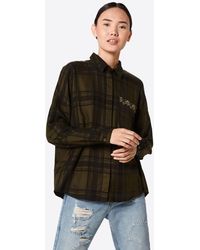 ONLY Bluse 'onlEMMA LS SHIRT WVN' - Grün