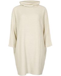 Apricot - Textured Cable Knit Cocoon Jumper Mini Dress - Lyst