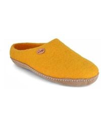 WoolFit - Hausschuh Footprint Mit Ledersohle - Lyst