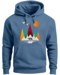 Neverless - Sweatshirt Berg Bär Polygon - Lyst