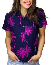King Kameha - Bluse Palmshadow - Lyst