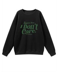GORHEY - Pullover Crew Neck Oversized Sweatshirt With Slogan Print - Lyst