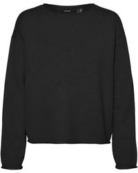 Vero Moda - Strickpullover VMGOLD ROLL LS O-NECK PULLOVER GA - Lyst