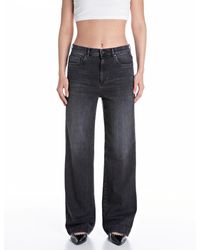 Replay - Straight-Jeans MELJA mit weitem Bein - Lyst