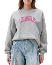 GORHEY - Sweatshirt Fleece Pullover, Sweatshirt With Letter Print, Long Sleeve, Loose Fit - Lyst