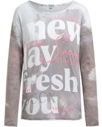SOCCX - Pullover Mit All Over Print Und Schmucksteinen - Lyst