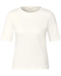 Cecil - Basic Rippstruktur T-Shirt - Lyst