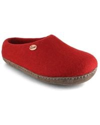WoolFit - Hausschuh Footprint Mit Ledersohle - Lyst
