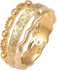 Elli Jewelry - Ring Bandring, Kugel, Wellen - Lyst
