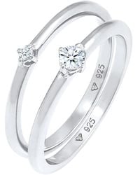 Elli DIAMONDS - Ring Ring Set, Verlobungsring - Lyst
