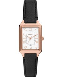 Fossil - Uhr Raquel quarz/3-Zeiger datum Uhrwerk 23mm Gehäusegröße mit einem litehideTM Lederarmband ES5310 - Lyst
