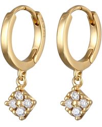Elli DIAMONDS - Ohrringe Viereck - Lyst