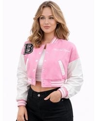 Worldclassca - Übergangsjacke Crop College Bomber Jacket - Lyst