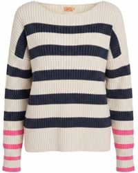 LIKS. Munich - Pullover Oversize Strickpullover Zopfmuster Mit Streifen Aus Baumwolle - Lyst