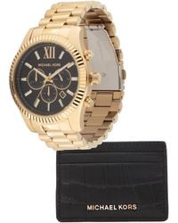 Michael Kors - Set: Uhr Und Etui Lexington - Lyst