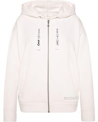 SOCCX - Kapuzensweatjacke Mit Glossy-Rücken-Artwork - Lyst