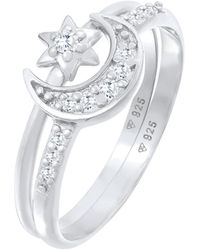 Elli Jewelry - Ring Astro Halbmond Sterne - Lyst