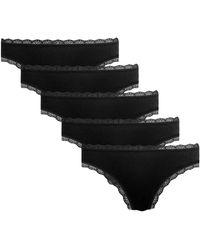 MAXTED - String Cotton Lace Tanga 5Er Pack - Lyst