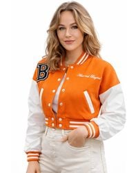 Worldclassca - Übergangsjacke Crop College Bomber Jacket - Lyst