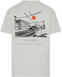 F4NT4STIC - T-Shirt Escape Discover The World Town Train Station - Lyst