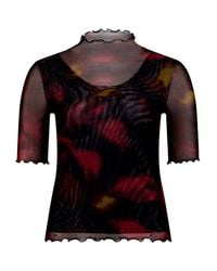 Zero - Halbarm-Shirt Mit Muster - Lyst