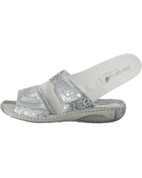 Waldläufer Garda Komfort-Pantoletten - Mettallic