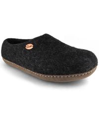 WoolFit - Hausschuh Footprint Mit Ledersohle - Lyst