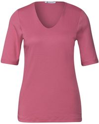 Street One - Basic T-Shirt Mit V-Neck - Lyst