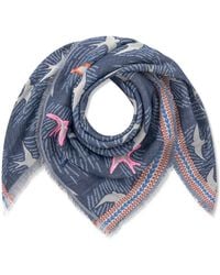 Codello - Jacquard-Tuch Mit Vogelmotiven Und Pailletten-Veredelung - Lyst