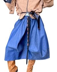 Unique - Rock Denim Balloon Skirt - Lyst
