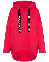 SOCCX - Oversized Hoodie Mit Logo Print - Lyst