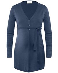 Bellybutton - Pullover Schwangerschaft Wollpullover Geknöpft Blau - Lyst